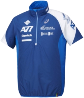 【ASICS/アシックス】 A77 ハーフジップピステ インディゴxホワイト メンズ アシックス